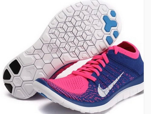 Nike Free Flyknit 4.0 Womens Shoes Pink Purple White Outlet Store